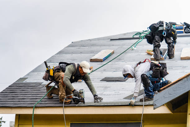 Professional Gutter Installation technician working in Whitten, IA